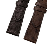 Bracelets en cuir cousus main - Autruche